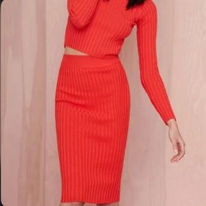 For love and lemons knit top and matching skirt